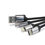 3-in-1 Multi Charging long cable 105cm with Light Up logo design - Image 6