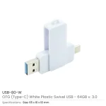 OTG White Swivel USB 64GB V. 3.0 Type C - Image 3