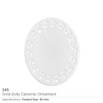 Oval Doily Ceramic Ornaments - Image 3