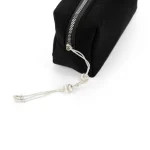 Black Multi-Purpose Utility & Cosmetic Pouch with Bisht Embroidery - Image 4