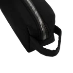 Black Multi-Purpose Utility & Cosmetic Pouch with Bisht Embroidery - Image 3