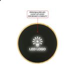 Bamboo Wireless Charger 15W Fast Charging & LED Logo - Image 5