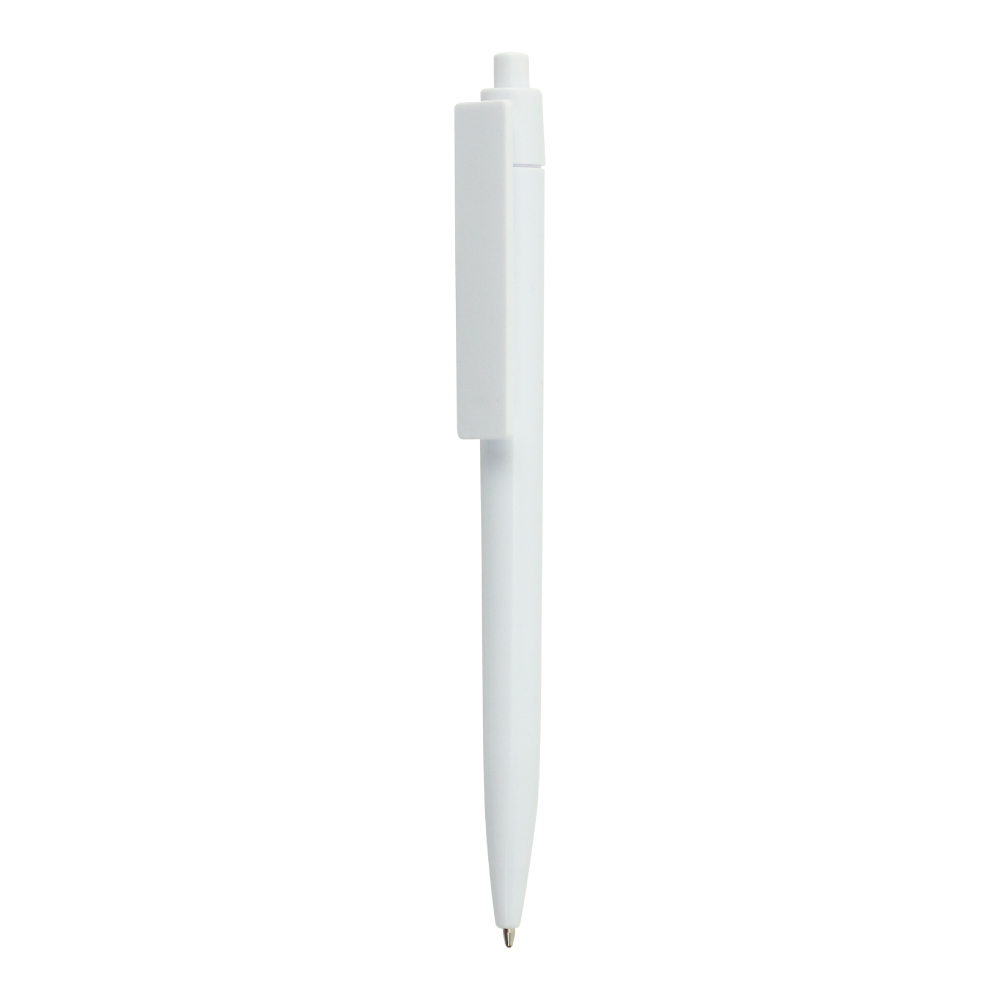 Plastic-Pen-White-PPN103-WHT-Main.jpg Plastic Pens White Color, Push Button, Wide Clip - Image 1