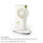 Portable Hand Fan with Lanyard Lace - White Color - Image 4