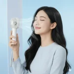 Portable Hand Fan with Lanyard Lace - White Color - Image 2