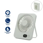 Rechargeable Table-Top Fan with Rotating Desk Stand, Compact & Portable, Type-C