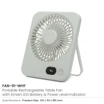Rechargeable Table-Top Fan with Rotating Desk Stand, Compact & Portable, Type-C - Image 5