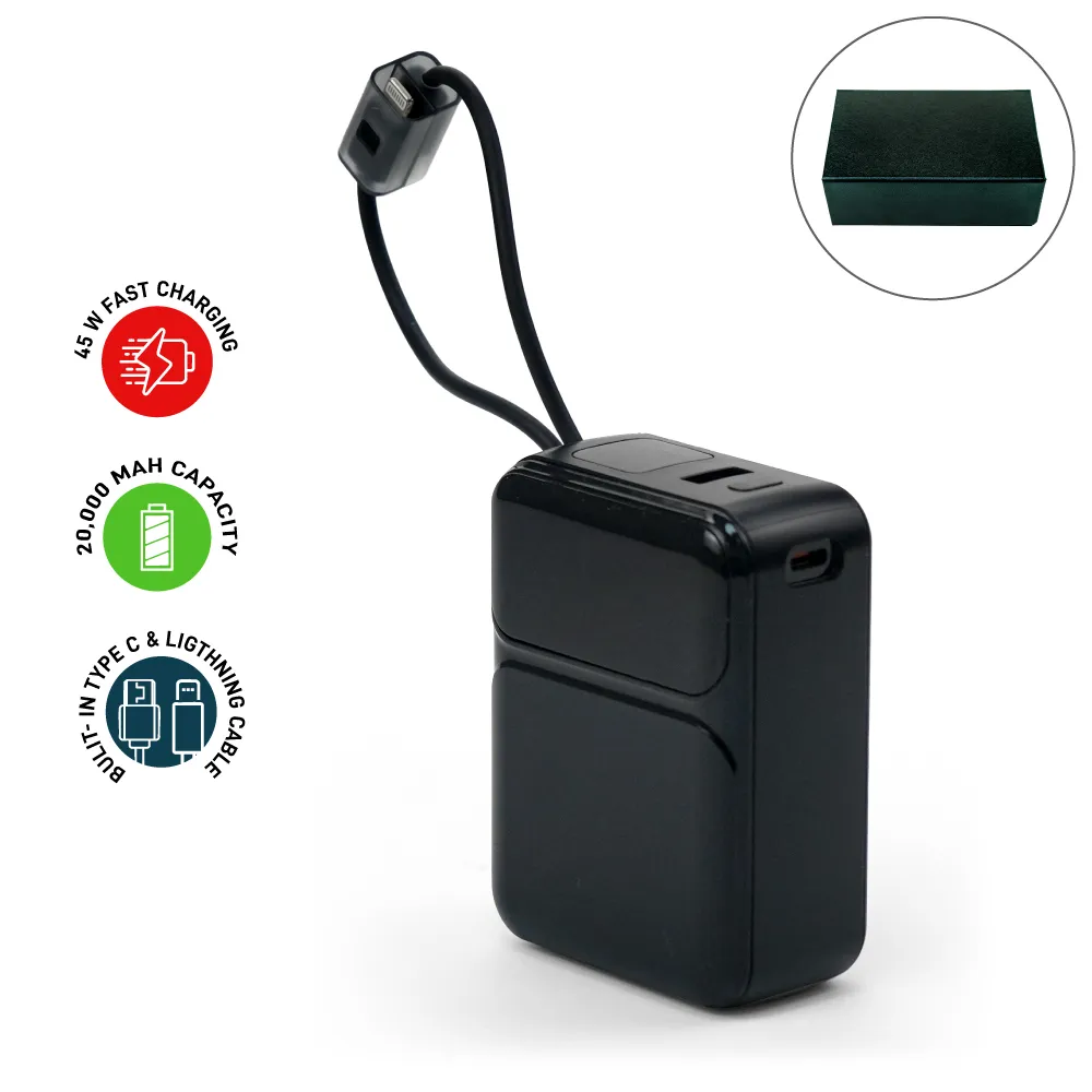 Powerbank-with-Built-in-Type-C-and-Lightning-Cables-PB-20K-Blank.webp Powerbank with Built-in Type-C & Lightning Cables, 20,000mAh, 45W Fast Charging - Image 1