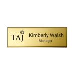 Gold Brass Badges with Safety Pin - Image 2