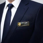 Shiny Gold and Silver Plated Metal Name Badges - Image 2