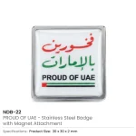 PROUD OF UAE BADGES in Stainless Steel with Magnet Attachment - Image 3
