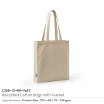 Recycled Cotton Tote Bags with Gusset 220 GSM - Image 8