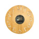 Round Bamboo Wall Clock, 28 cm Dia, Type Analog - Image 4