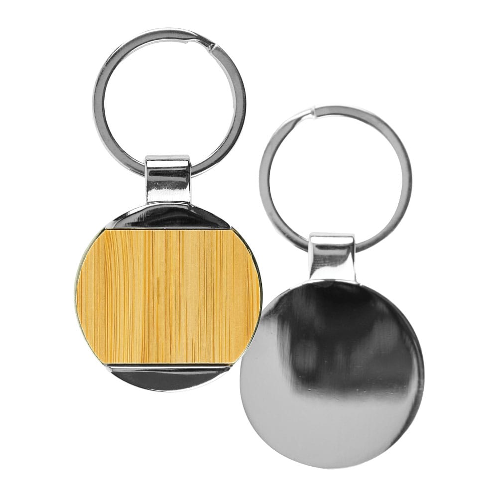 Round-Bamboo-and-Metal-Keychains-KH-9-BM-Blank.jpg Round Bamboo & Metal Keychains 32mm - Image 1
