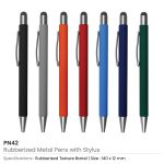 Rubberized Stylus Metal Pens - Image 3