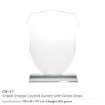 Shield Shaped Crystal Awards - Image 3