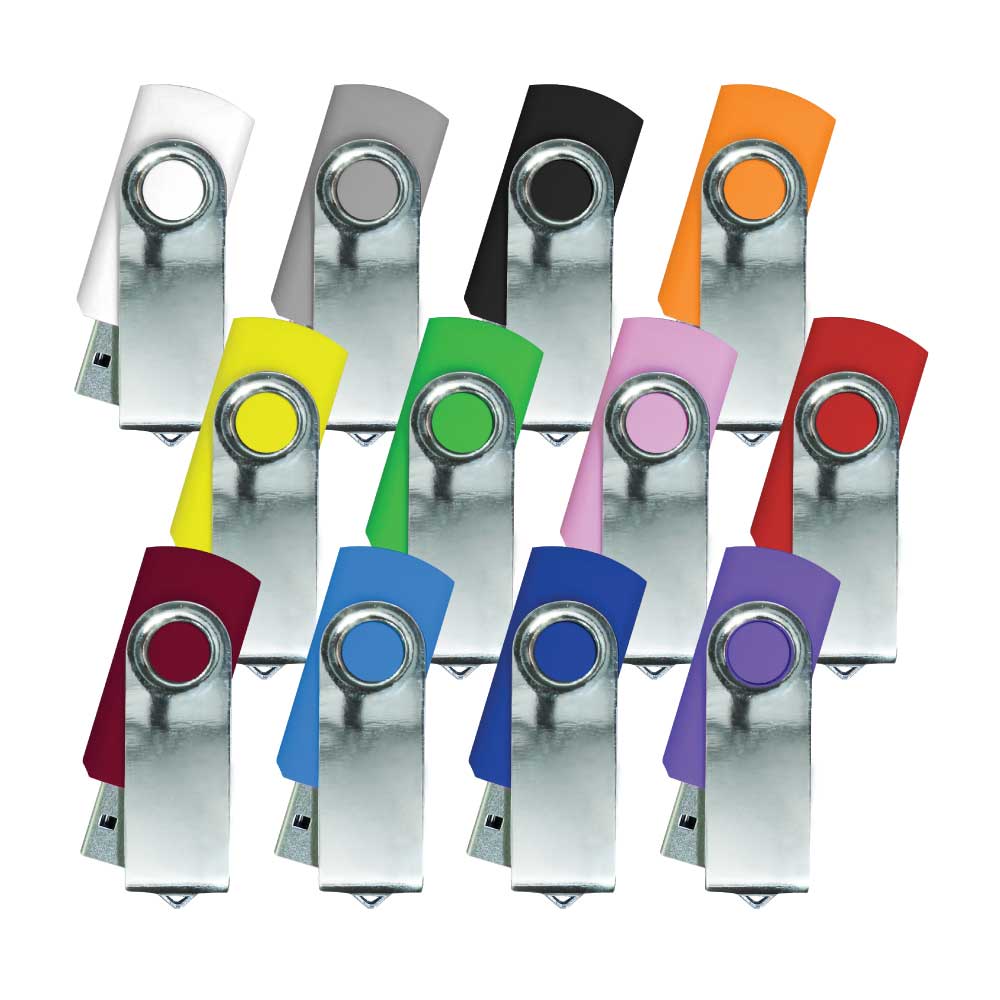 Shiny-Silver-Swivel-USB-35-SS-main-t-1.jpg Shiny Silver Swivel USB Flash Drives - Image 1
