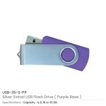 Silver Swivel USB Flash Drives - Image 8