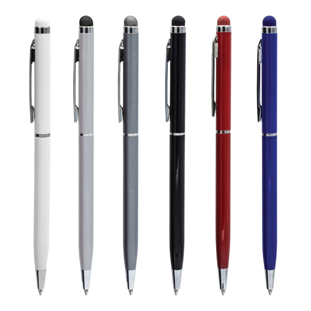 Slim-Metal-Pens-with-Stylus-PN20-main-t.jpg Slim Metal Pens with Stylus - Image 1