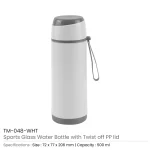 Sports Glass Bottles 500ml Twist off Lid and Carry Handle - Image 5
