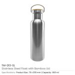 Stainless Steel Bamboo Flask - Image 7
