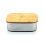 Stainless Steel Lunch Box with Bamboo Lid & Strap - Image 9