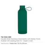 Stainless Steel Water Bottles 500ml – Double Wall, Matte Finish, Soft-Touch Rubber Coating - Image 11