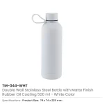 Stainless Steel Water Bottles 500ml – Double Wall, Matte Finish, Soft-Touch Rubber Coating - Image 8