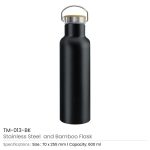 Stainless Steel Bamboo Flask - Image 4