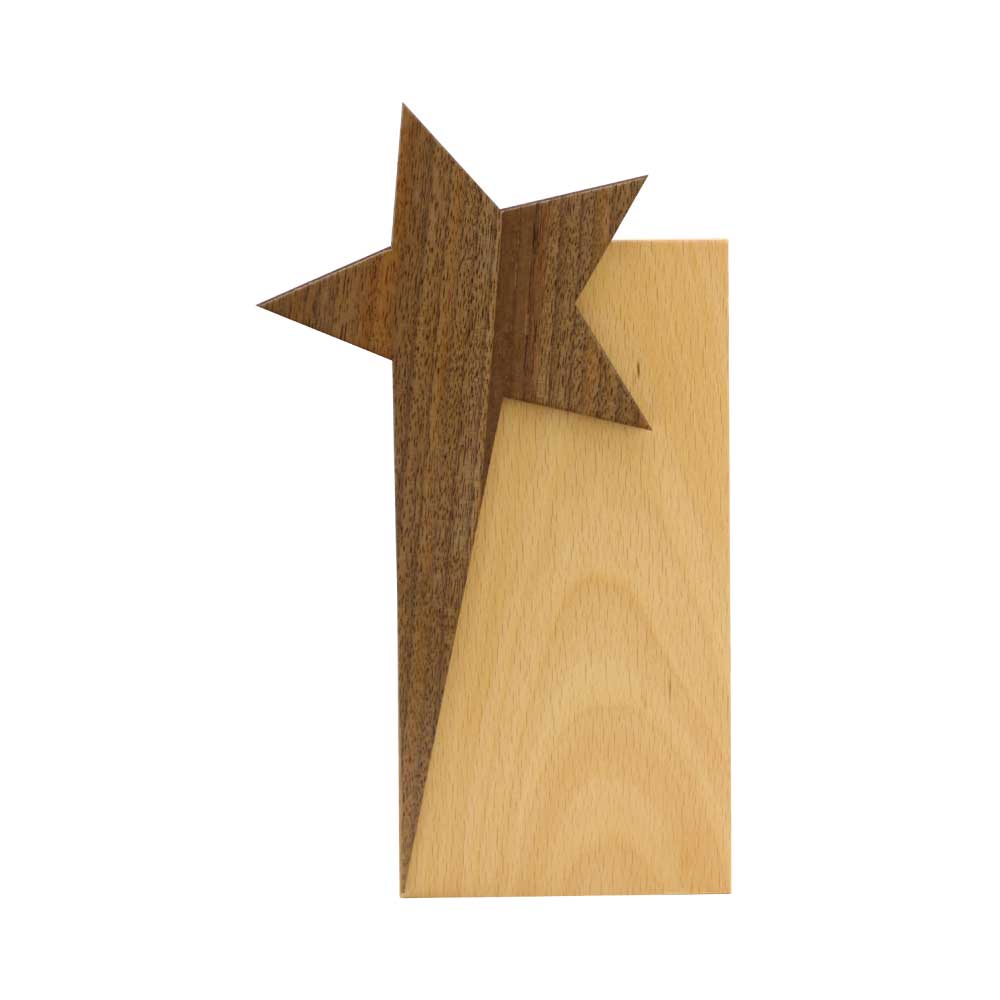Star-Design-Wooden-Trophy-CR-53-Main.jpg Star Design Wooden Trophy - Image 1