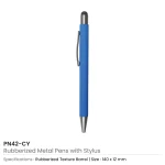 Rubberized Stylus Metal Pens - Image 9