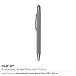 Rubberized Stylus Metal Pens - Image 5