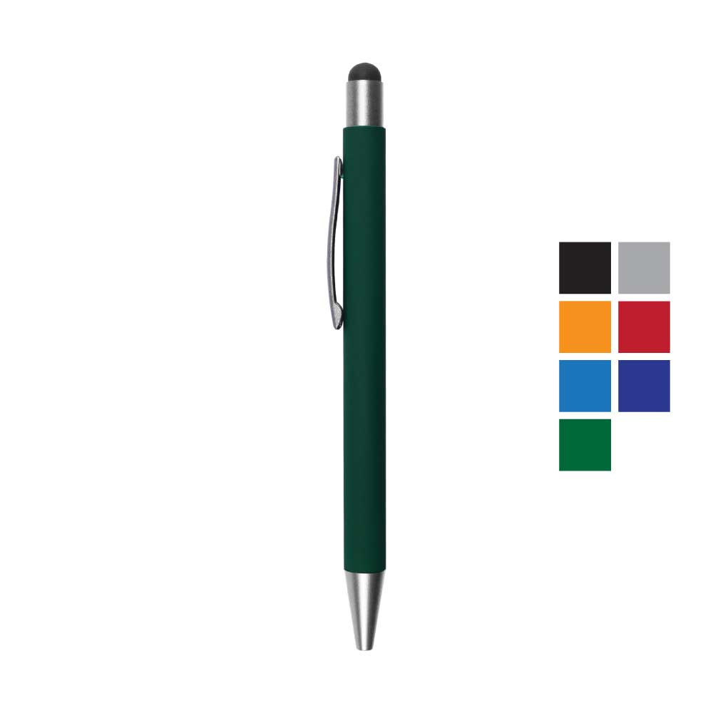 Stylus-Metal-Pens-PN42-main.jpg Rubberized Stylus Metal Pens - Image 1