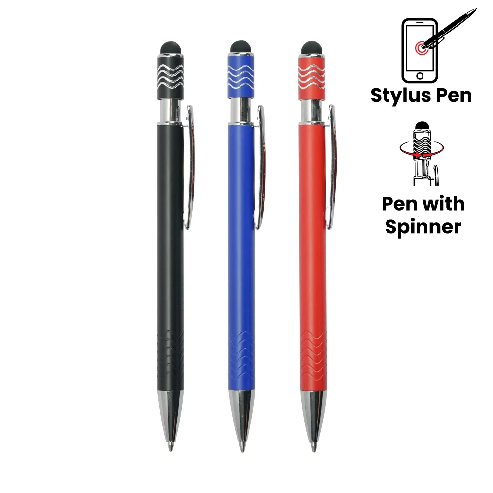 Stylus-Metal-Pens-with-Wave-Design-Top-Spinner-PN-SPN-02-Blank-4.webp Stylus Metal Pens with Wave Design Top Spinner – Push Button (Blue Ink) - Image 1
