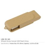 Wheat Straw Swivel USB Flash Drives - Image 3