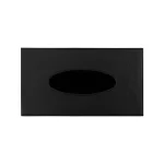 Tissue Box in PU Leather Material Black Color - Image 5