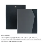 Two-Toned PU Leather Awards with Aluminum Frame & Stand – B5 Size in Luxury Box - Image 9