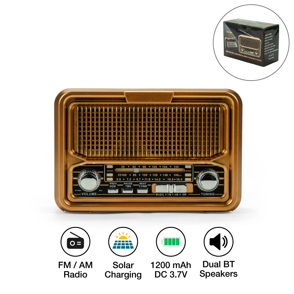 Vintage-Design-Bluetooth-Speaker-with-Radio-and-Solar-Panel-SPK-R8-Features.webp Vintage Design Bluetooth Speaker with Radio and Solar Panel - Image 1