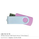 White Swivel USB Flash Drives - Image 9