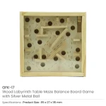 Wooden Maze Board Game with Silver Metal Ball – Labyrinth Balance Puzzle - Image 5