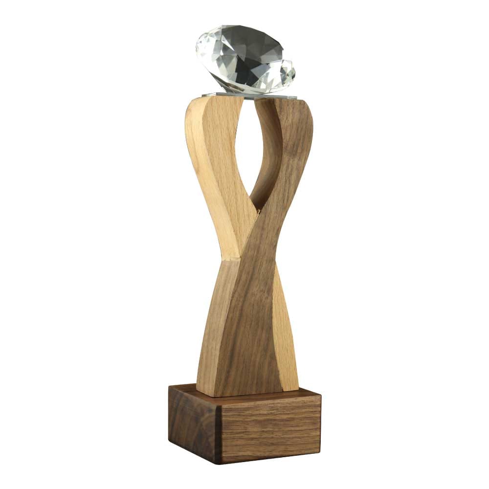 Wooden-Crystal-Trophy-CR-63-02.jpg Wooden Crystal Trophy - Image 1