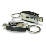 Slide Button USB with Key Holder 4GB - Image 2