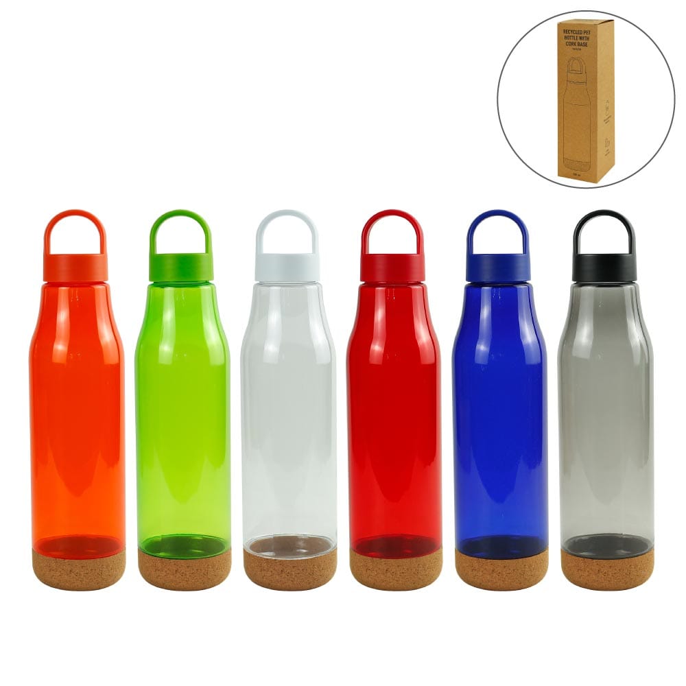 rPET-Bottles-with-Cork-Base-TM-038-Main.jpg rPET Bottles with Cork Base, Twist-off Lid, Handle, 720ml - Image 1