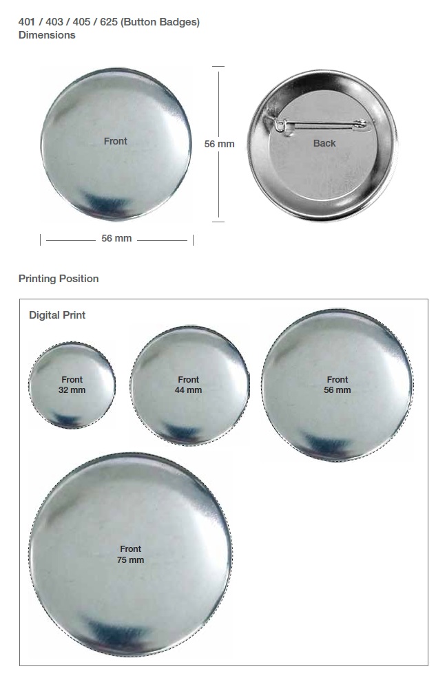 Button Badge Printing Details